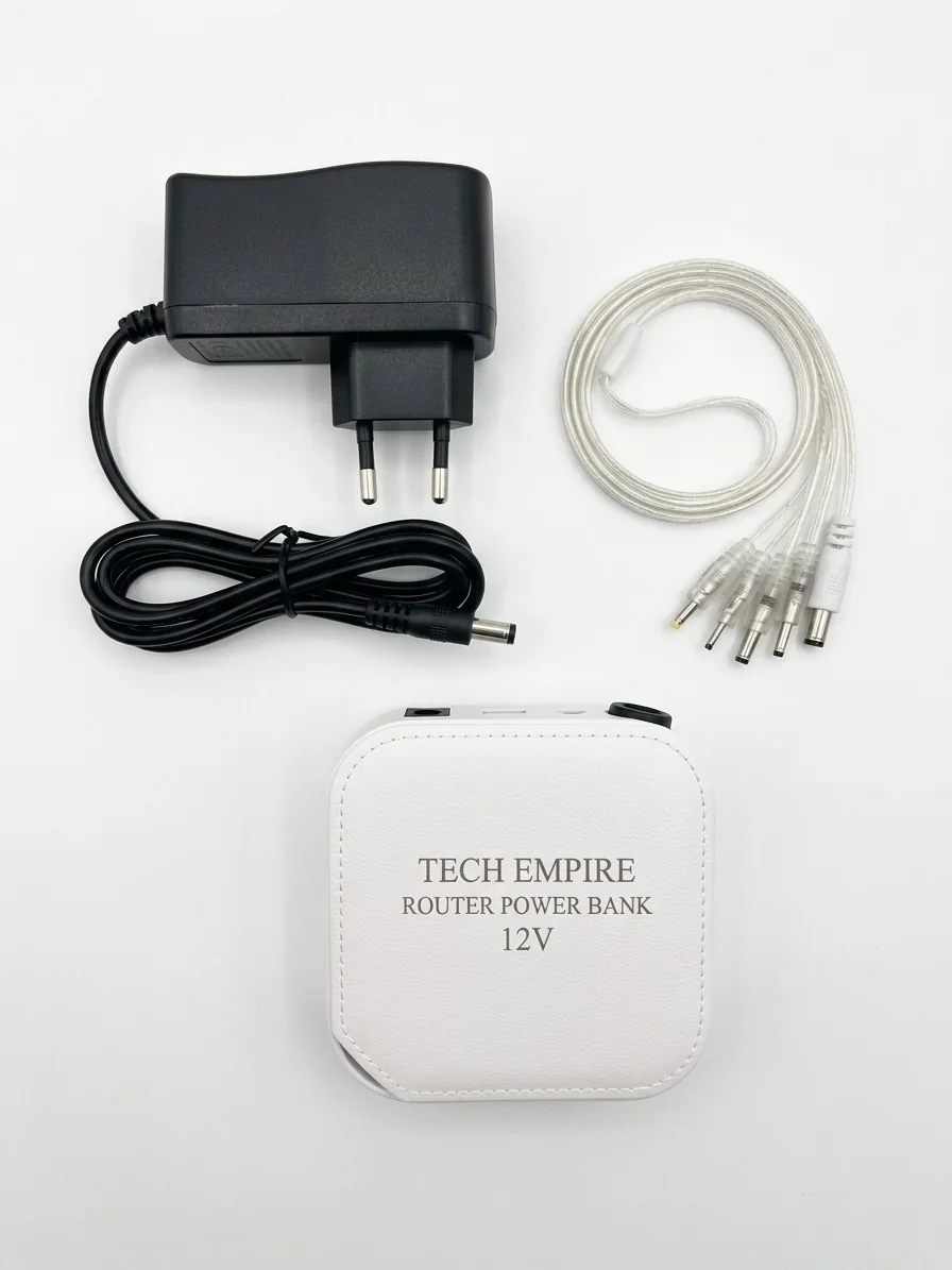 tech empire router power bank 12v with adapter and cables.webp tech empire router power bank 12v with adapter and cables.webp